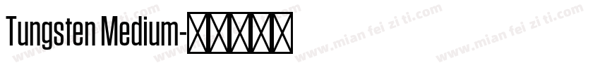 Tungsten Medium字体转换